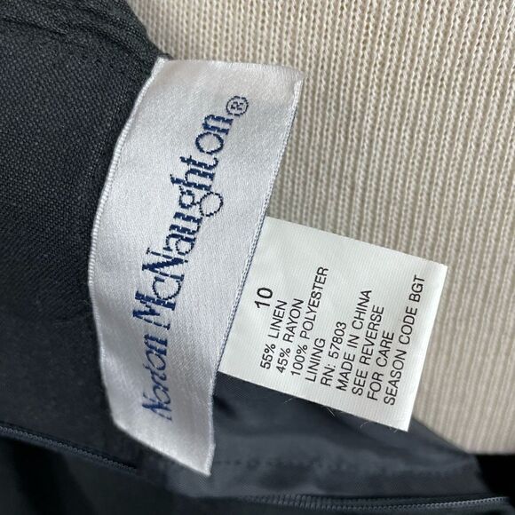 Norton McNaughton Black Midi Skirt Size 10 EUC - Picture 6 of 6